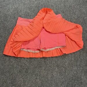 Lululemon Varsity High-Rise Pleated Tennis Skort Size 6 Orange Pickleball Skirt